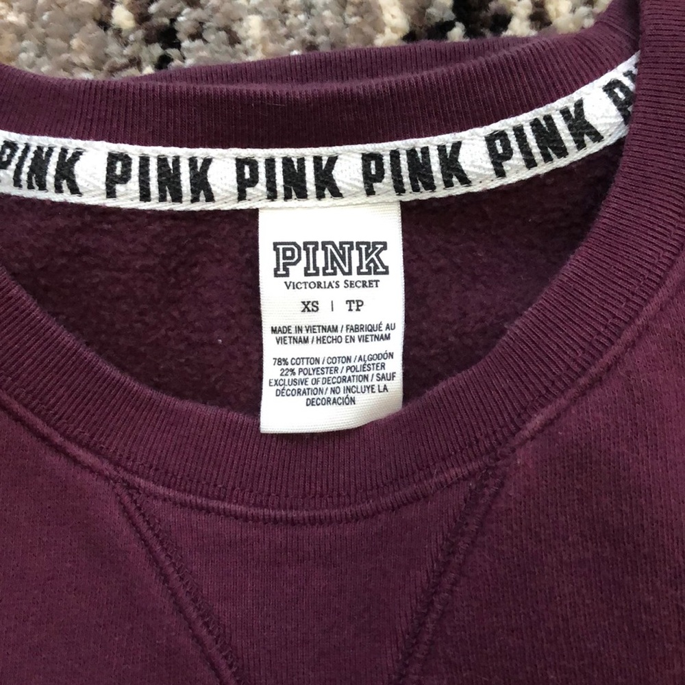 **SOLD** Pink Victoria’s Secret Sweatshirt - Picture 3 of 3